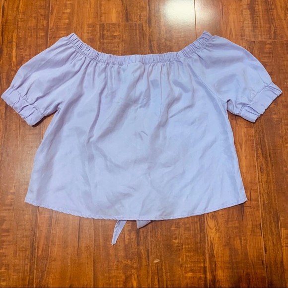 Urban Outfitters Noisy May Off Shoulder Tie Shirt - Picture 6 of 6